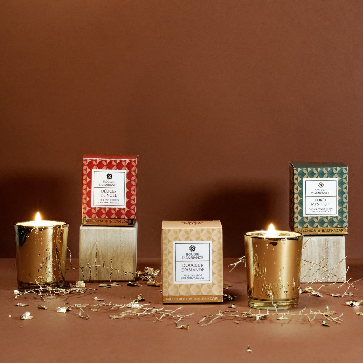Bougie Forêt Mystique Melchior & Balthazar en cire végétale parfumée.