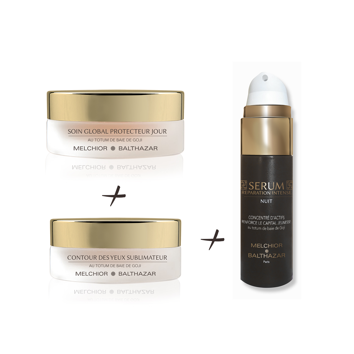 Trio Capital Jeunesse Melchior & Balthazar, routine anti-âge en 3 soins au Totum de baie de goji.
